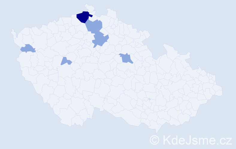 Příjmení: 'Umbraunová', počet výskytů 11 v celé ČR
