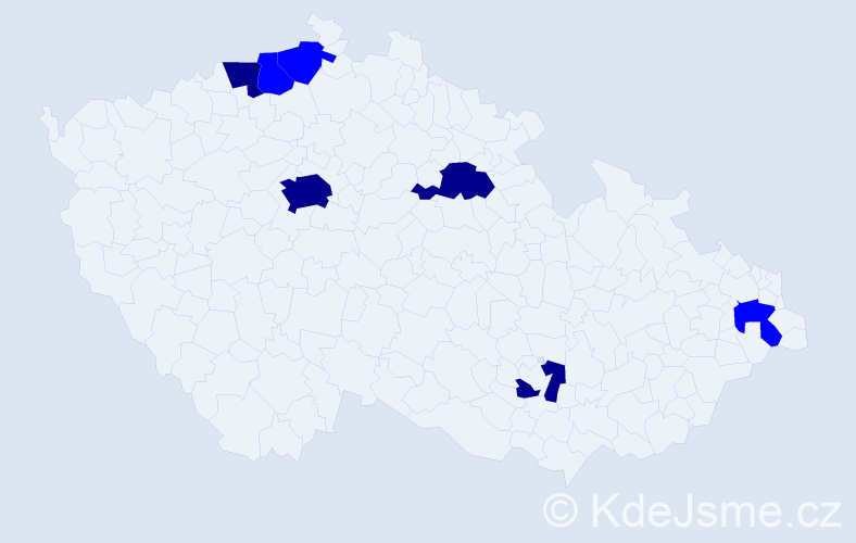 Příjmení: 'Drapelová', počet výskytů 11 v celé ČR