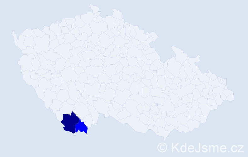 Příjmení: 'Kiedrowski', počet výskytů 5 v celé ČR