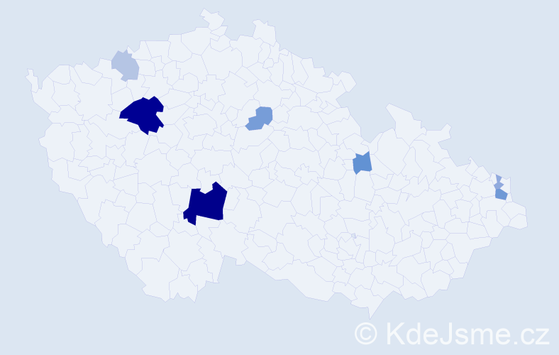 Příjmení: 'Stiska', počet výskytů 21 v celé ČR