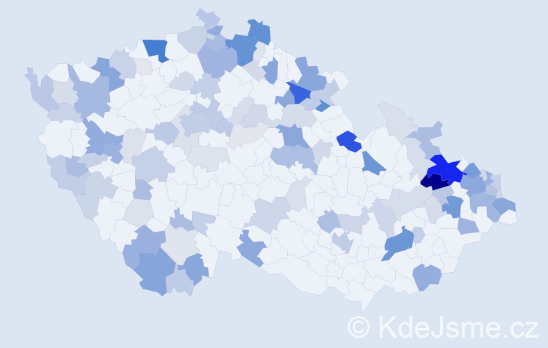 Příjmení: 'Baierová', počet výskytů 395 v celé ČR