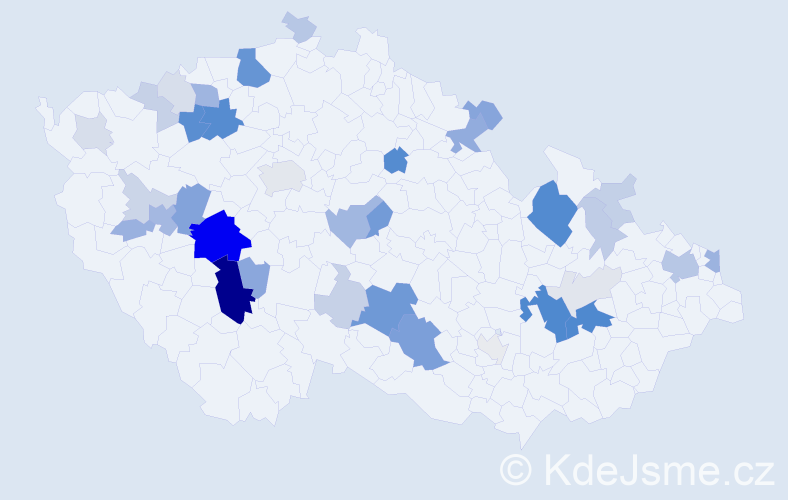 Příjmení: 'Mižigar', počet výskytů 130 v celé ČR