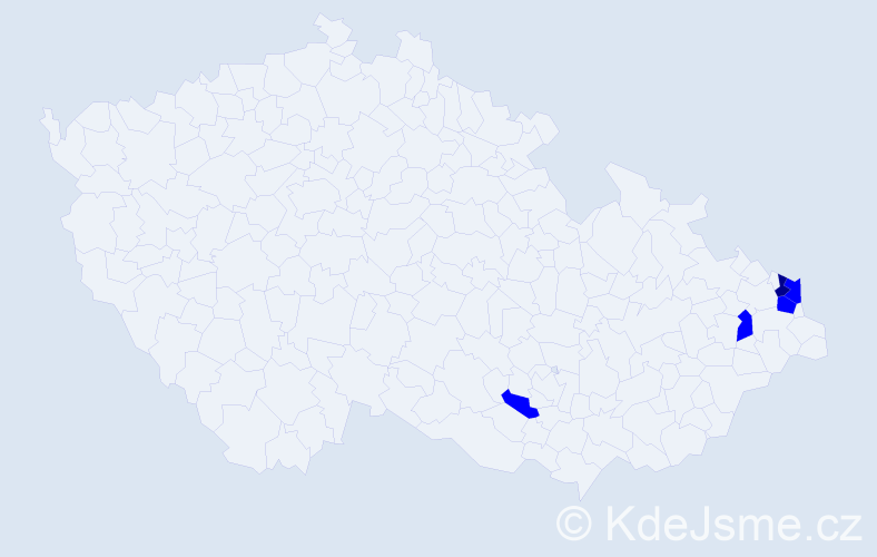 Příjmení: 'Babaríková', počet výskytů 6 v celé ČR