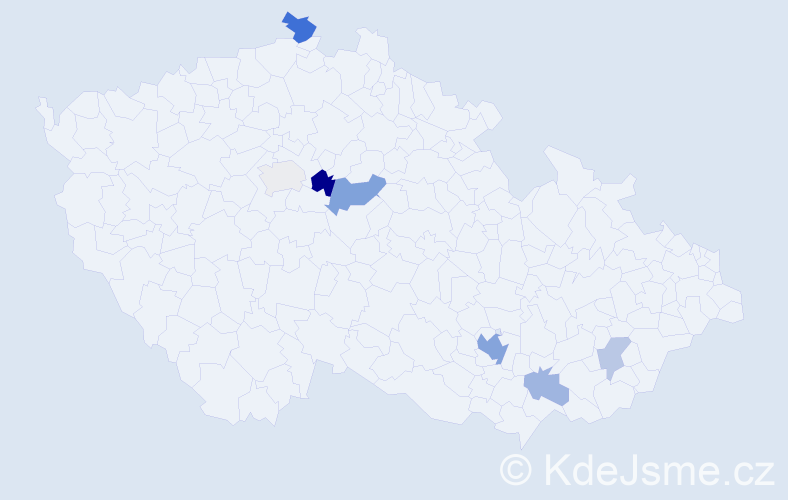 Příjmení: 'Kuksová', počet výskytů 15 v celé ČR