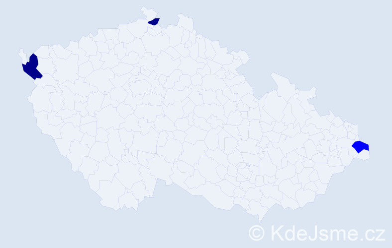 Příjmení: 'Mesjar', počet výskytů 5 v celé ČR