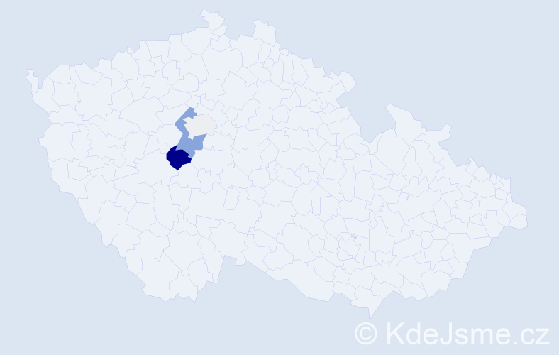 Příjmení: 'Višek', počet výskytů 9 v celé ČR