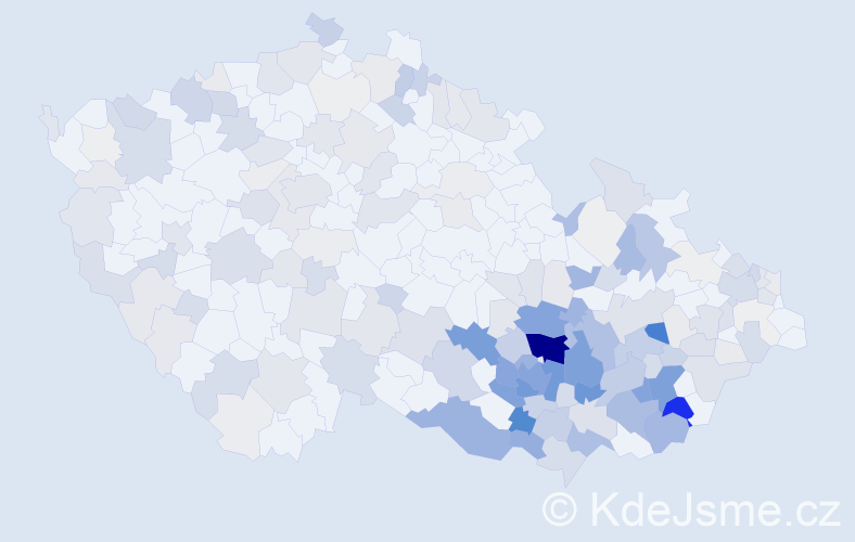Příjmení: 'Mikulášek', počet výskytů 823 v celé ČR