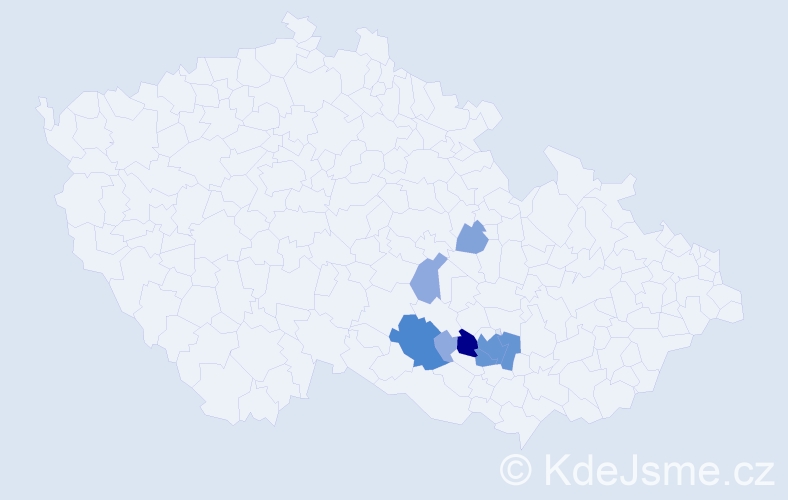 Příjmení: 'Posádková', počet výskytů 22 v celé ČR