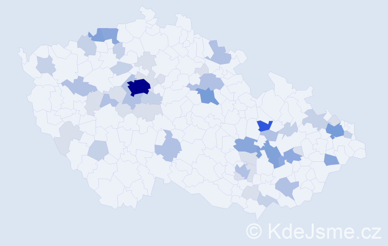 Příjmení: 'Bergová', počet výskytů 143 v celé ČR