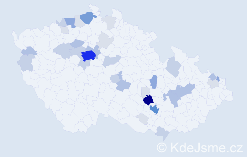 Příjmení: 'Babička', počet výskytů 114 v celé ČR