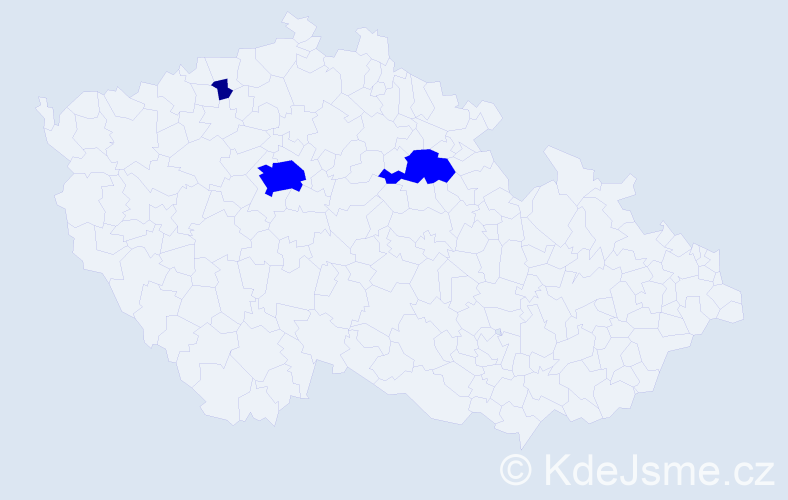 Příjmení: 'Soláriková', počet výskytů 4 v celé ČR