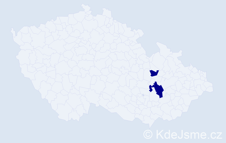 Příjmení: 'Tincl', počet výskytů 2 v celé ČR