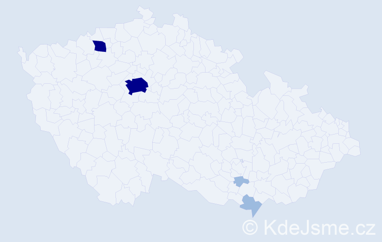 Příjmení: 'Nedev', počet výskytů 10 v celé ČR