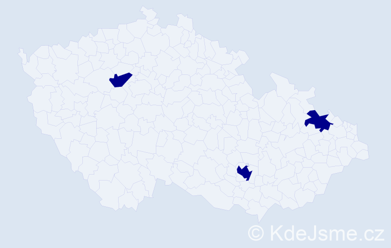 Příjmení: 'Lőbelová', počet výskytů 3 v celé ČR