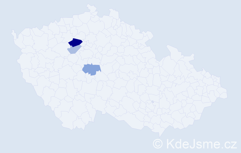 Příjmení: 'Mázár', počet výskytů 5 v celé ČR