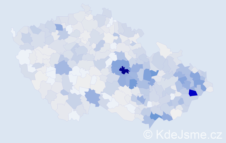 Příjmení: 'Vašková', počet výskytů 2792 v celé ČR