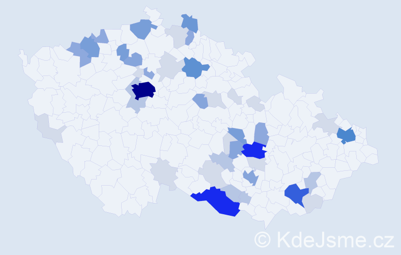 Příjmení: 'Elis', počet výskytů 146 v celé ČR