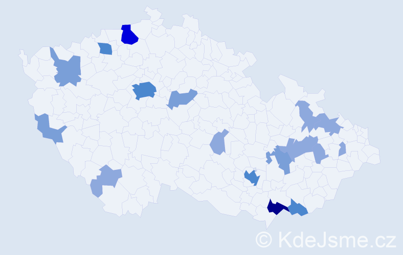 Příjmení: 'Müllnerová', počet výskytů 40 v celé ČR