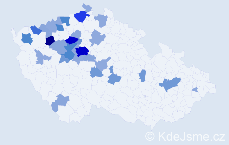 Příjmení: 'Donda', počet výskytů 92 v celé ČR