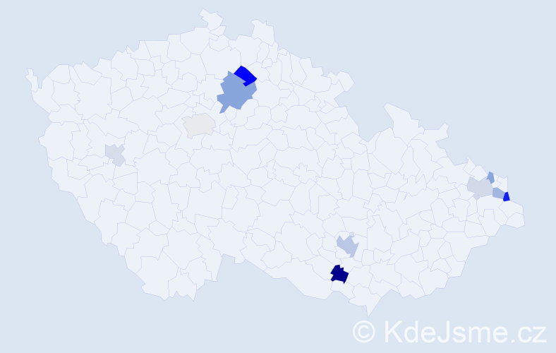 Příjmení: 'Döményová', počet výskytů 22 v celé ČR