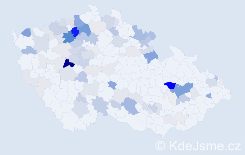 Příjmení: 'Grunt', počet výskytů 335 v celé ČR