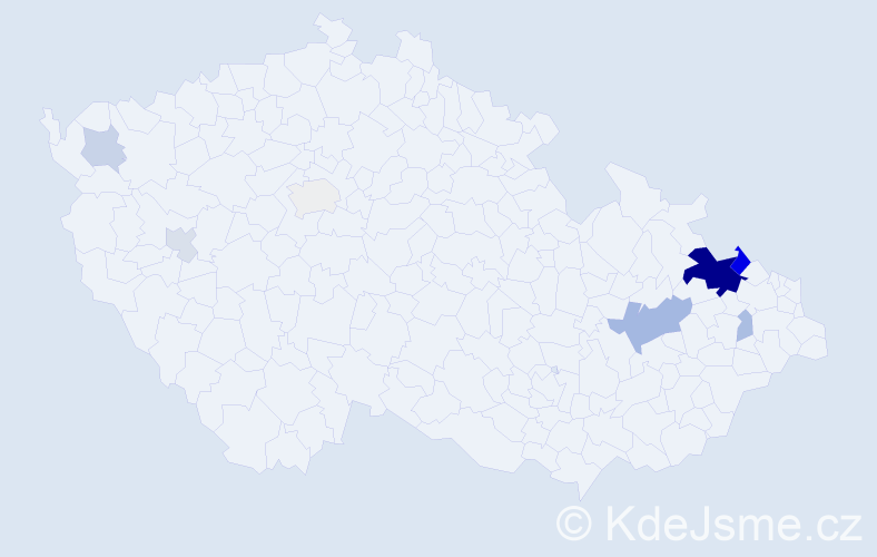 Příjmení: 'Davidek', počet výskytů 24 v celé ČR