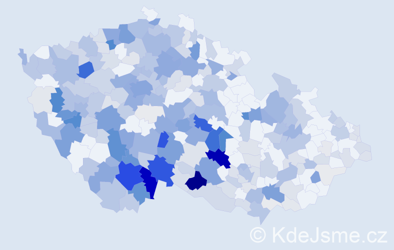 Příjmení: 'Michal', počet výskytů 1163 v celé ČR