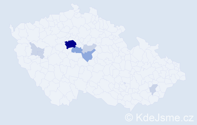 Příjmení: 'Čadinová', počet výskytů 22 v celé ČR