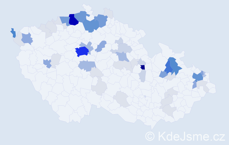 Příjmení: 'Turták', počet výskytů 225 v celé ČR