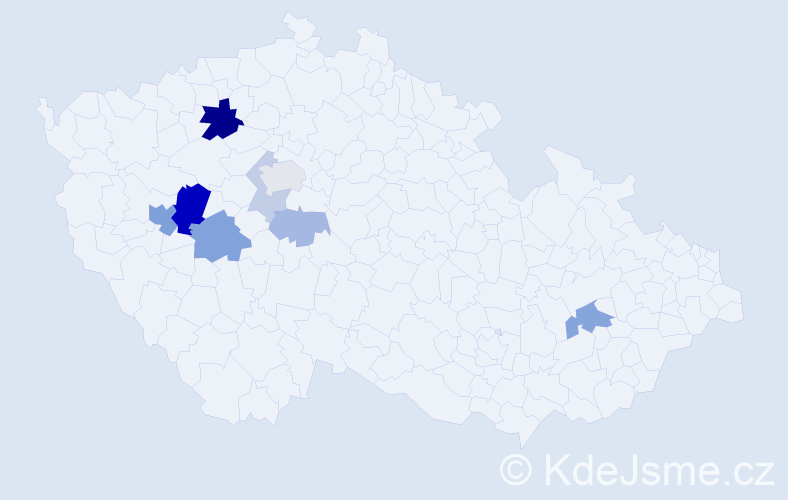 Příjmení: 'Lupáčová', počet výskytů 22 v celé ČR