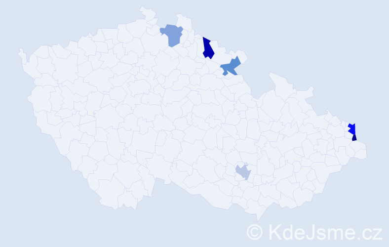 Příjmení: 'Kürthyová', počet výskytů 7 v celé ČR