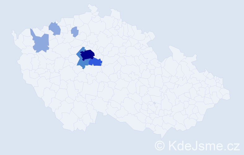 Příjmení: 'Anelt', počet výskytů 13 v celé ČR