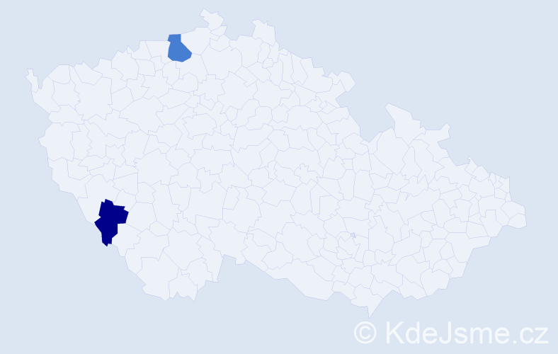 Příjmení: 'Ausprungová', počet výskytů 3 v celé ČR