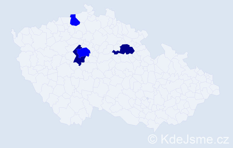 Příjmení: 'Eichenberger', počet výskytů 6 v celé ČR