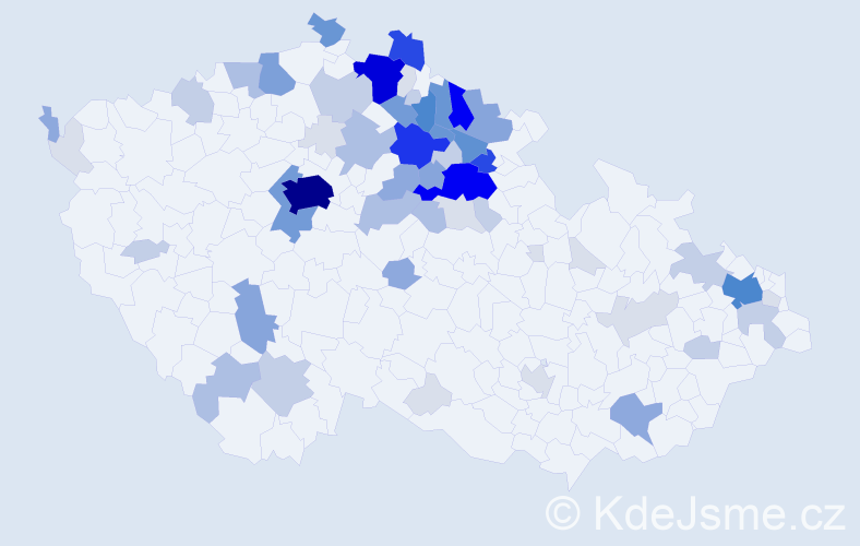 Příjmení: 'Erban', počet výskytů 271 v celé ČR
