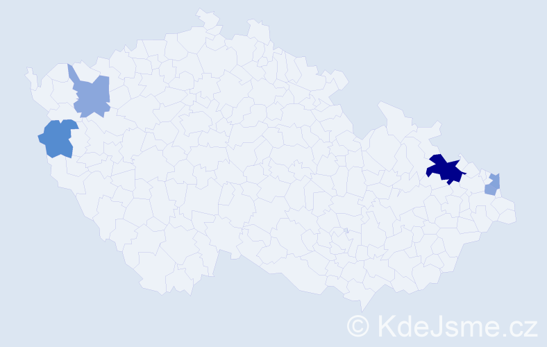Příjmení: 'Filušová', počet výskytů 9 v celé ČR