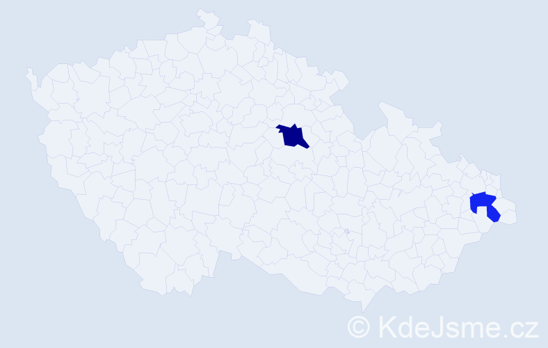 Příjmení: 'Luticová', počet výskytů 5 v celé ČR