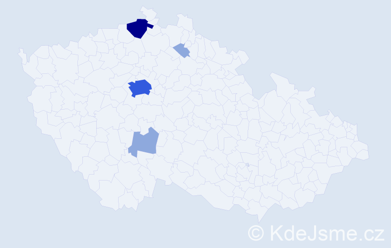 Příjmení: 'Ingerová', počet výskytů 10 v celé ČR