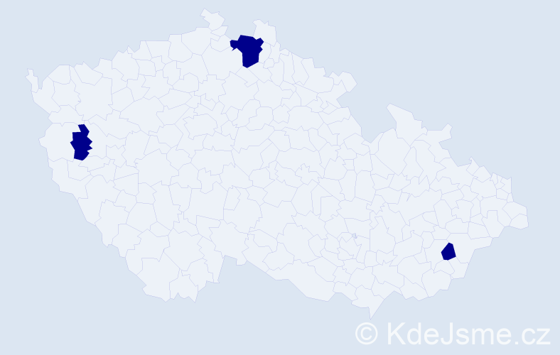 Příjmení: 'Krchňová', počet výskytů 3 v celé ČR