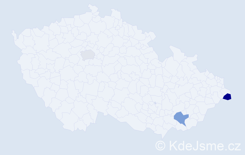 Příjmení: 'Mitchellová', počet výskytů 3 v celé ČR