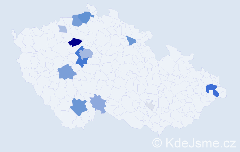 Příjmení: 'Kramosil', počet výskytů 41 v celé ČR