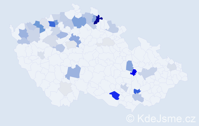 Příjmení: 'Bystrá', počet výskytů 118 v celé ČR