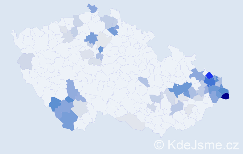 Příjmení: 'Lachová', počet výskytů 227 v celé ČR