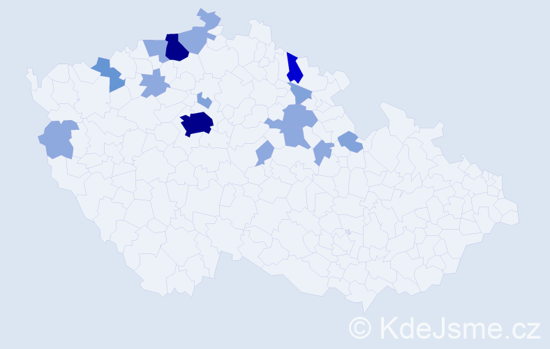 Příjmení: 'Trenkler', počet výskytů 41 v celé ČR