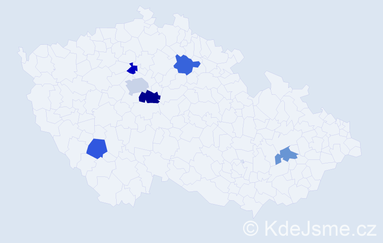 Příjmení: 'Fedoryk', počet výskytů 8 v celé ČR