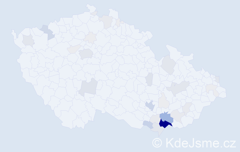 Příjmení: 'Ilčík', počet výskytů 193 v celé ČR