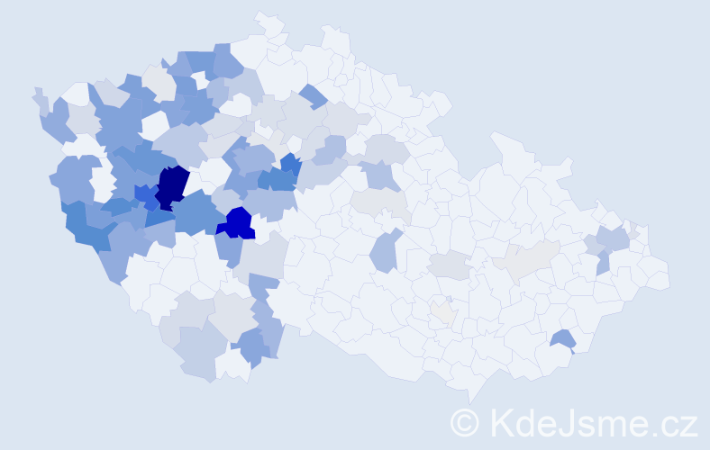 Příjmení: 'Kraft', počet výskytů 361 v celé ČR