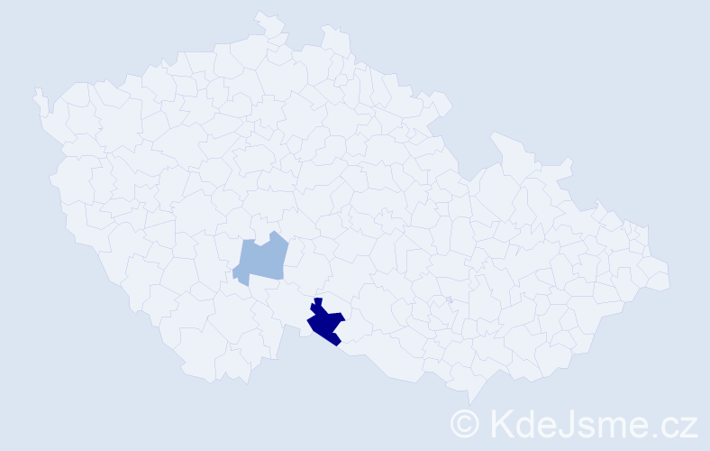 Příjmení: 'Novorková', počet výskytů 5 v celé ČR