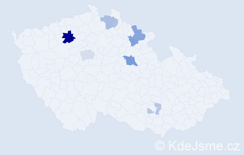 Příjmení: 'Brethová', počet výskytů 22 v celé ČR
