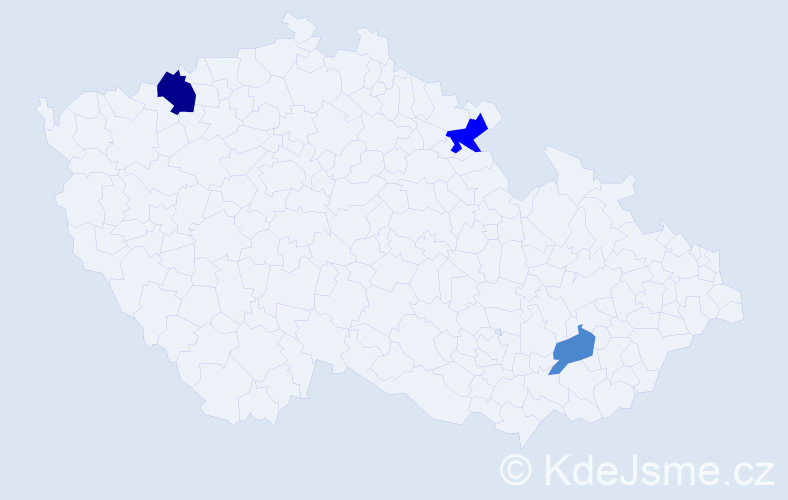 Příjmení: 'Vagala', počet výskytů 9 v celé ČR